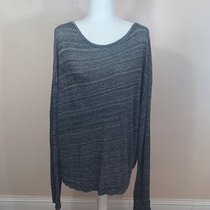 Brandy Melville Long Relaxed Fit Long Sleeve Black and White Pullover